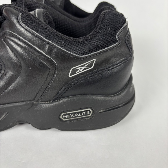 Reebok, Black Hexalite, Sneakers, Walk/Run/Gym Shoes, Black Leather - Picture 6 of 10